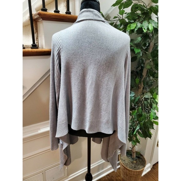 To the Max Women's Gray 100% Acrylic Long Sleeve Open Front Cardigan Sweater XL - Picture 7 of 10